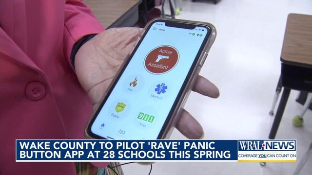 Wake County to pilot 'rave' panic button app at 28 schools this spring