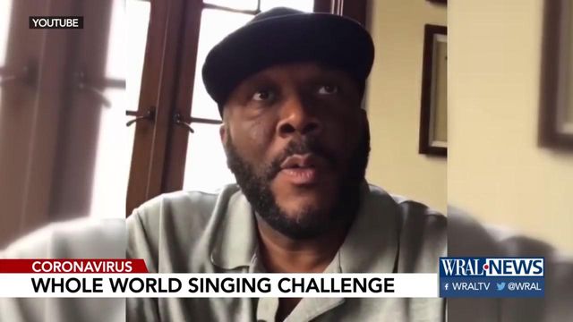 Tyler Perry spreads joy with 'Whole World' singing challenge