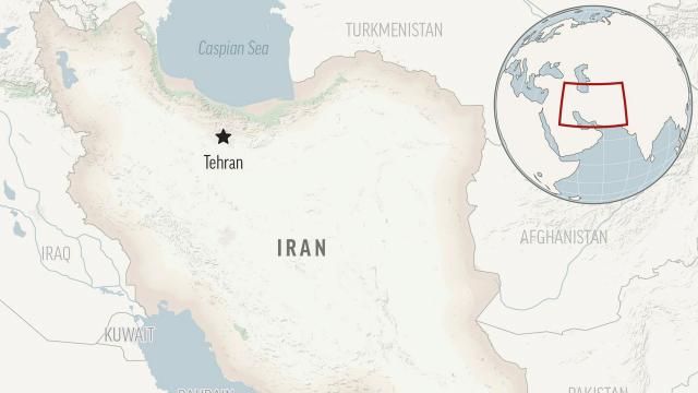 This is a locator map for Iran with its capital, Tehran. (AP Photo) This is a locator map for Iran with its capital, Tehran. (AP Photo)