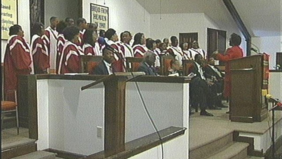 Shaw University chorus entertains at the NAACP meeting.