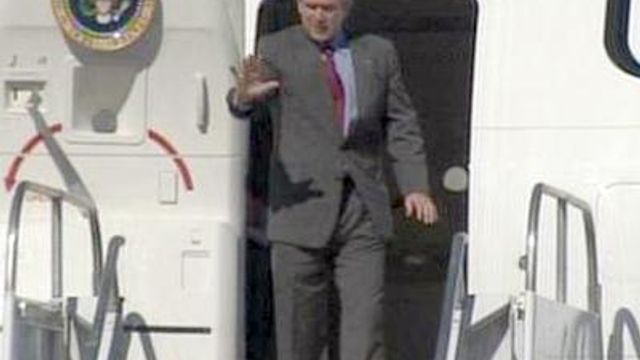 President Bush Arrives at RDU (unedited)
