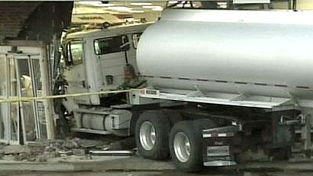 Tanker Crashes Into Raleigh Drug Store