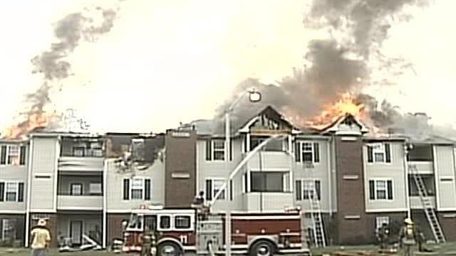 Fire Burns Through Spring Lake Apartments