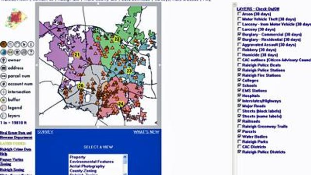 Raleigh Uses Web to Map Crime