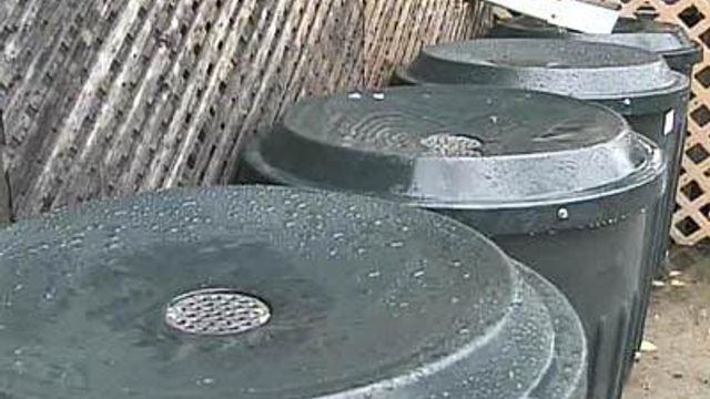 Barrels Help Collect Rare Rainfall in N.C.