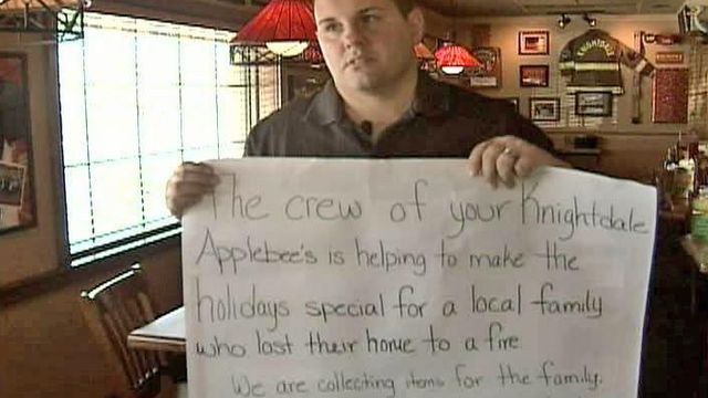 Restaurant Helps Family After Fire