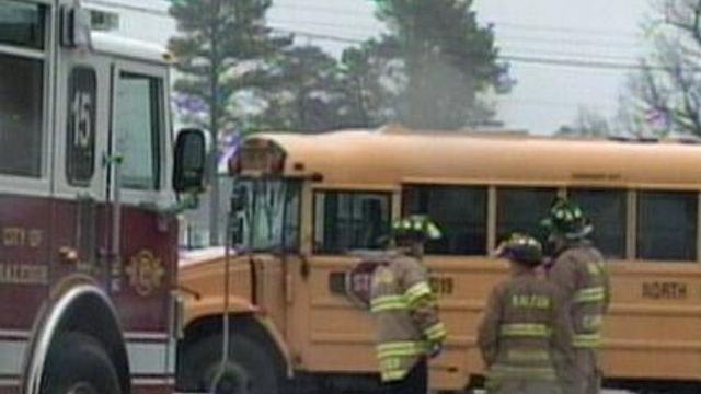 School Bus Crashes in Raleigh; Students, Driver Taken to Hospital