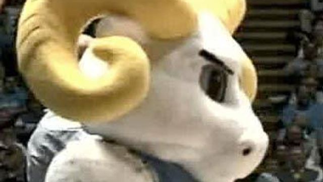 Mascot's Spirit Lifts UNC Cheerleaders at Final Four