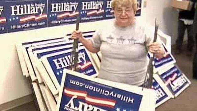 Obama, Clinton Supporters Work Locally for Candidates