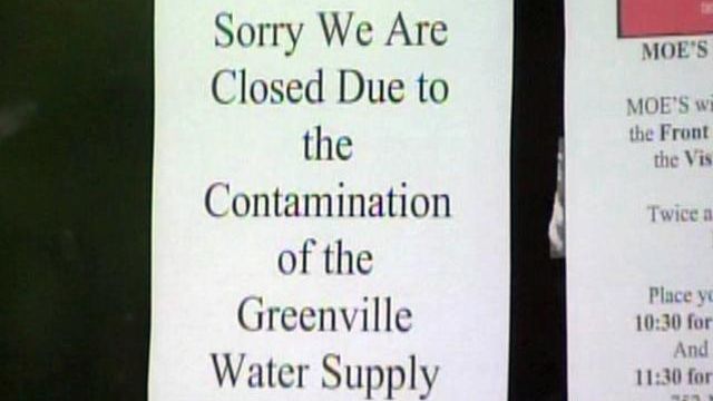 Greenville restaurants closed for water contanmination