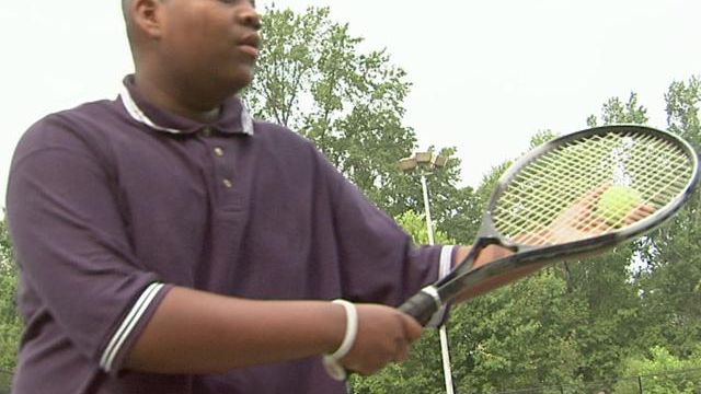 Teen tennis player inspired by legendary star