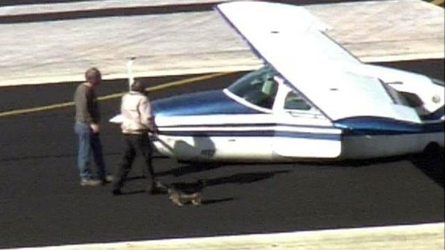 Web only: Sky 5 coverage of emergency landing