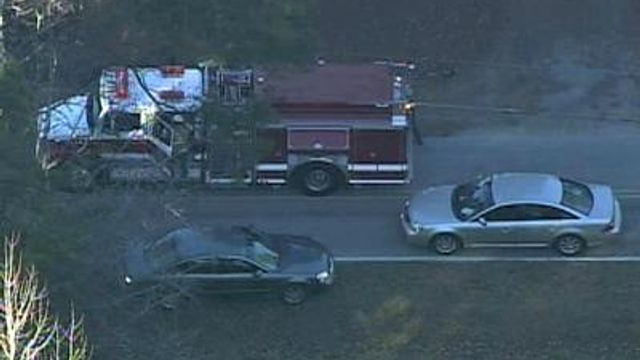 Sky 5: Aftermath of police chase in Johnston Co.