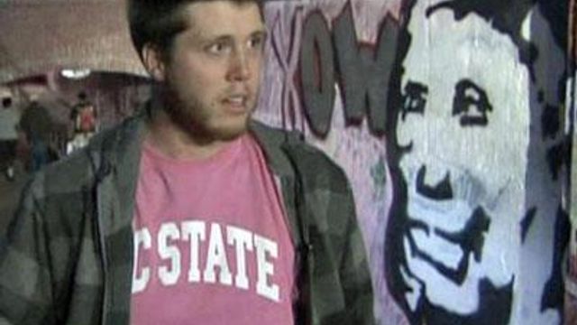 N.C. State students fix Yow mural 