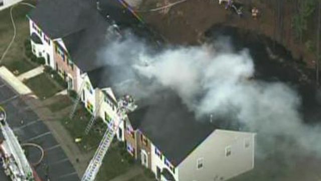 Fire displaces residents from six Apex townhomes
