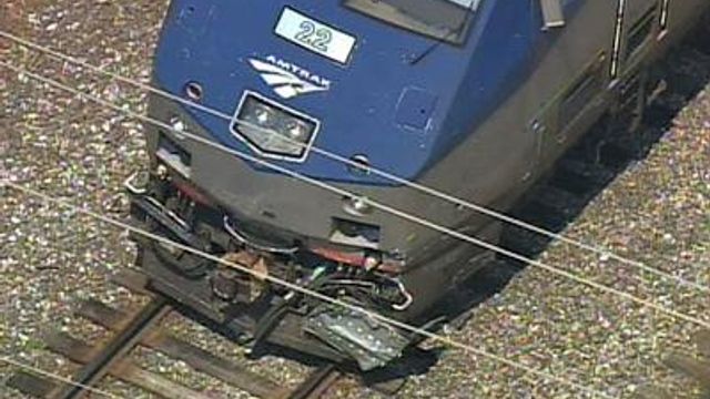 Web only: Sky 5 video of Raleigh train wreck