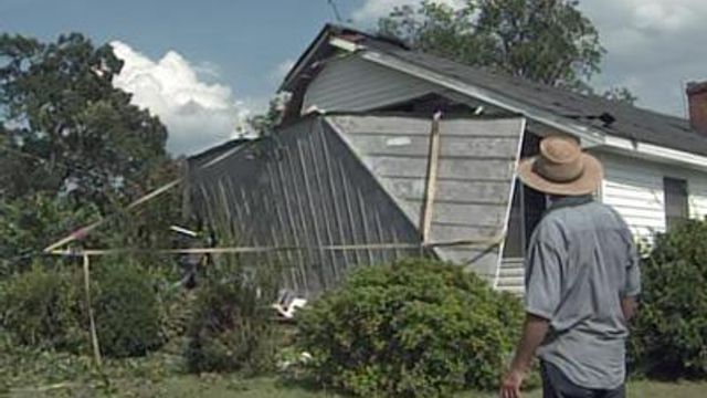 Severe weather damages homes
