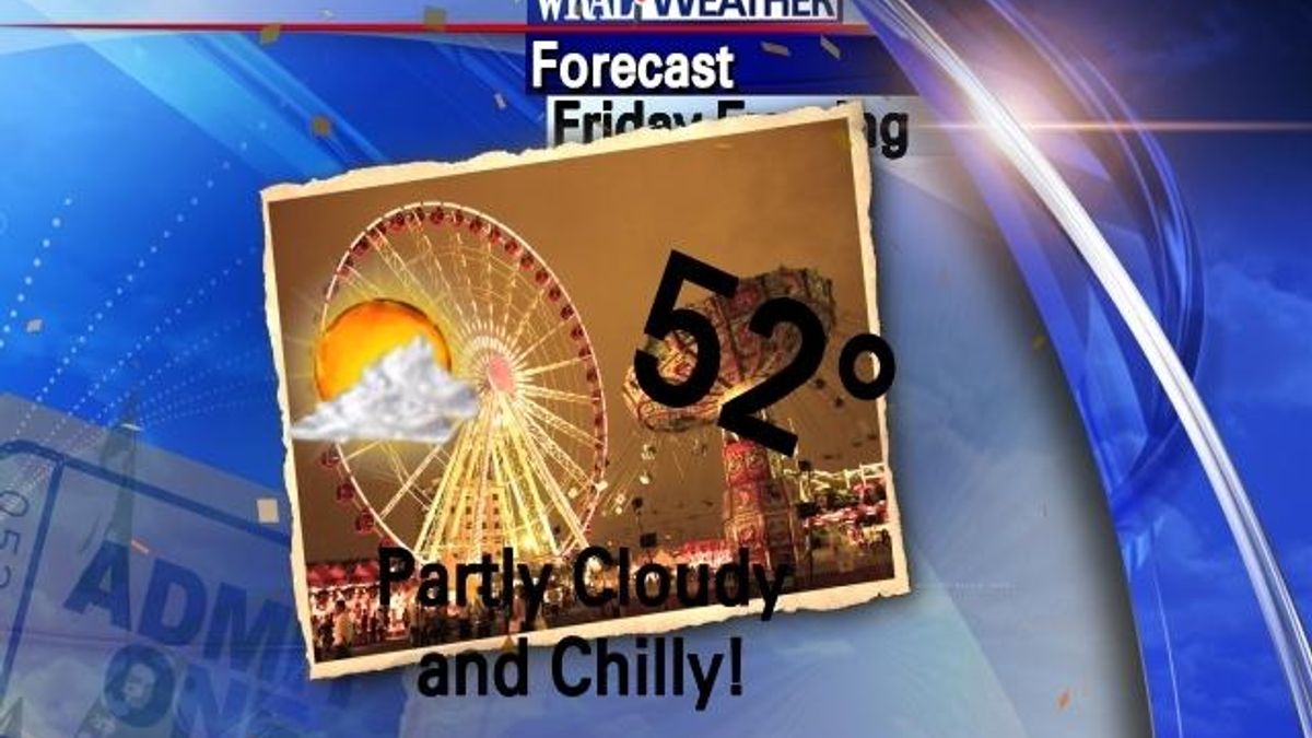 Sunday will be cloudy and chilly for the State Fair.