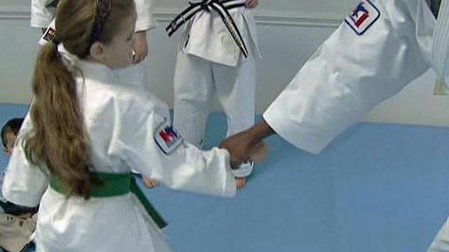 Kids learn self-defense at karate studio