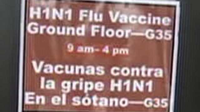 Traffic steady for H1N1 vaccine in Wake County