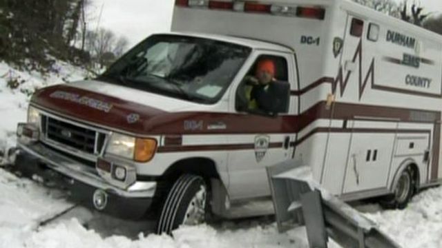 Scattered accidents on snow-slicked roads
