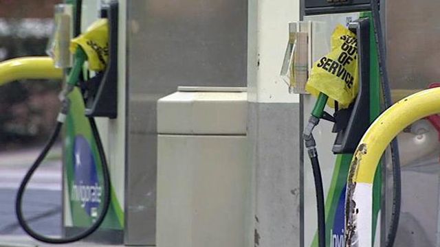 Officials shut off pumps at Raleigh gas station