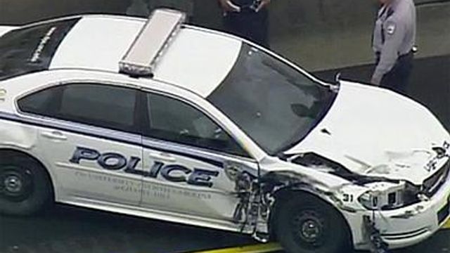 Sky 5 video: UNC police car chase