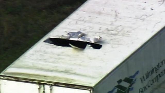 Sky 5: Fireworks blow hole in tractor-trailer