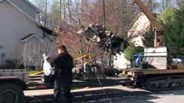 Plane wreckage removed from High Point home