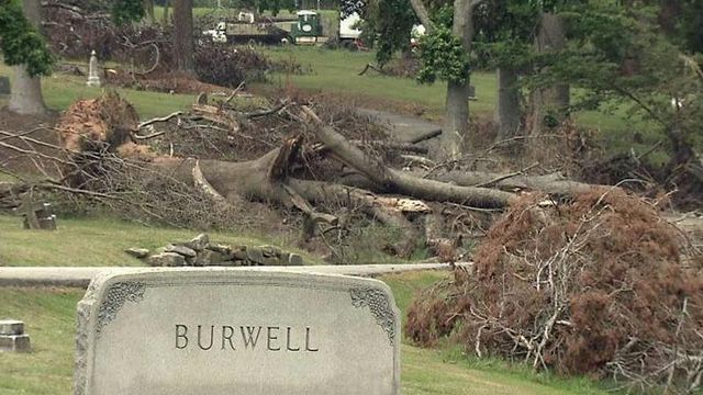 Raleigh historic cemeteries still await tornado cleanup