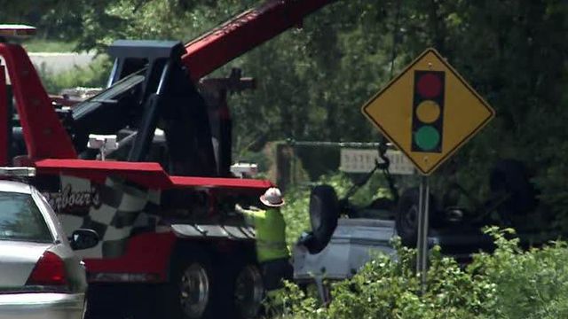 Baby killed when SUV flips in Raleigh