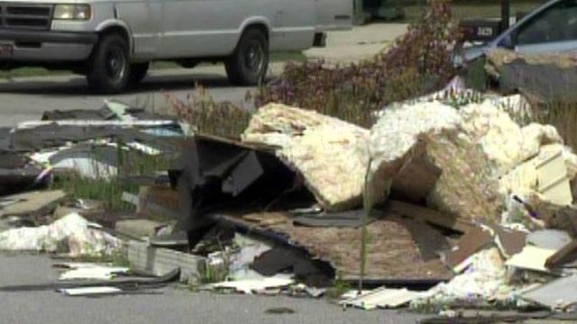 Raleigh tells tornado victims to clean up debris