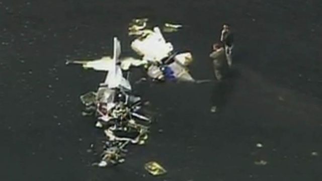 Sky 5 coverage of Harnett plane crash