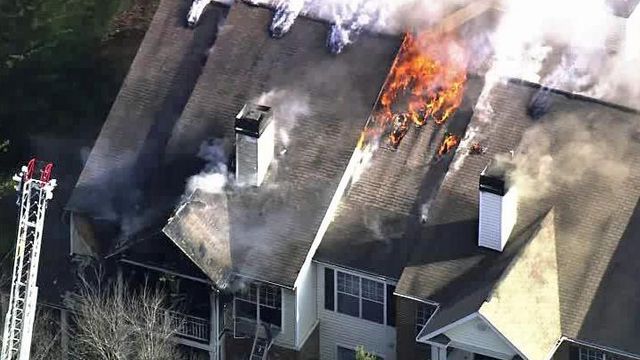 Firefighters battle Raleigh apartment fire