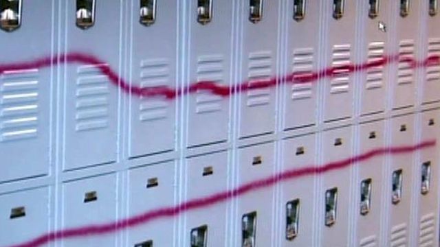 Volunteers help clean up vandalism at Sanford school
