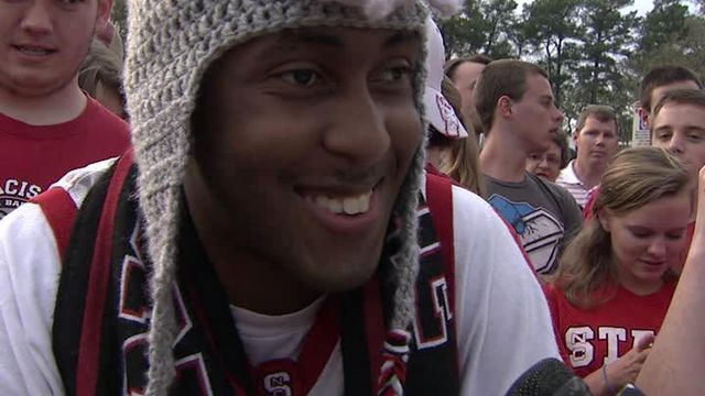 Fans pack onto campus for Wolfpack homecoming after win