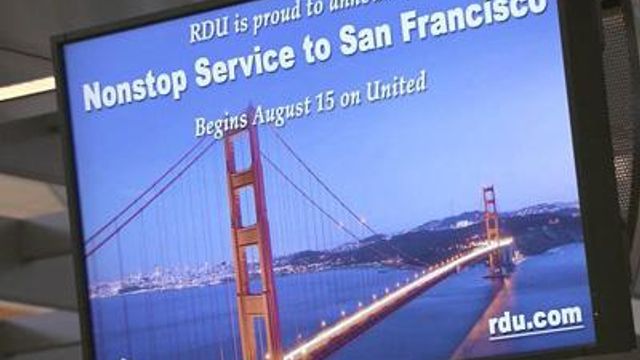 New RDU-San Francisco flight takes off Wednesday