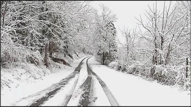 Snow hits Mecklenburg County, Va.