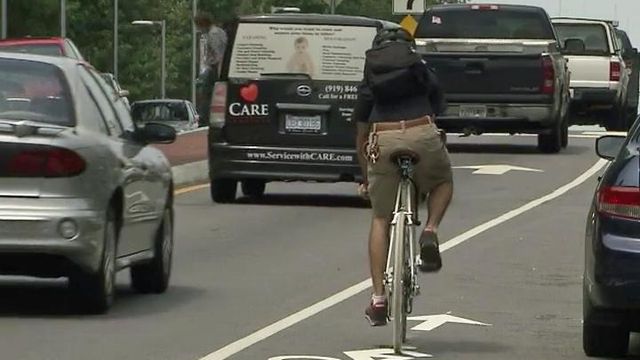 Caution required as bikes, cars share roads