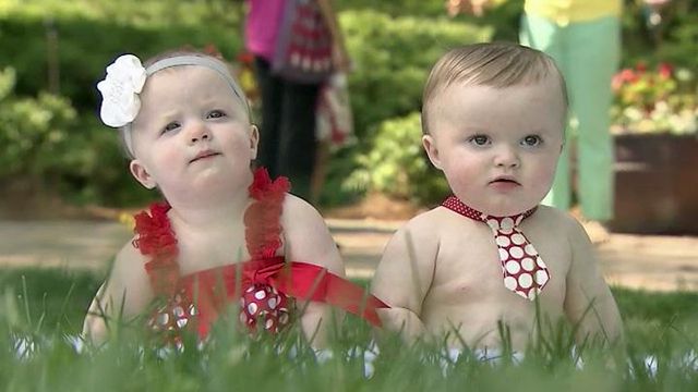 Babies visit WRAL gardens for photo shoot