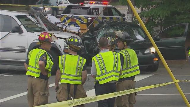 Officer-involved crash causes downed power lines