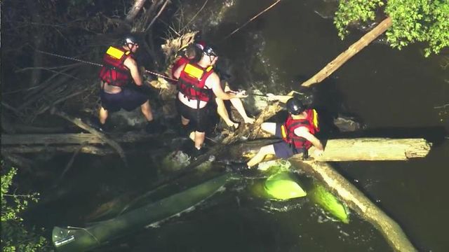 RAW: Three rescue woman on Durham County river