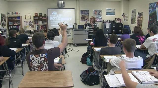 High school classroom