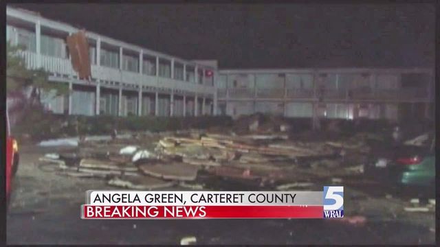 WNCT Reporter: Storms cause extensive damage in Carteret County