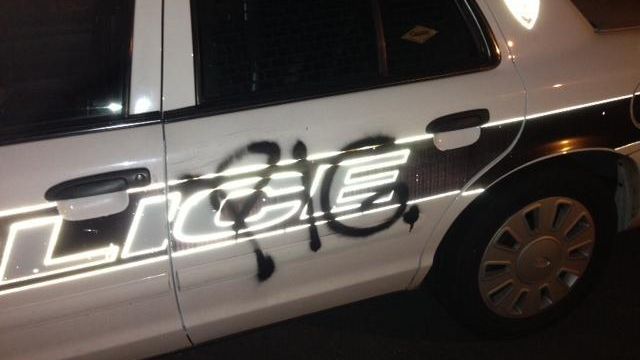 Vandalism, arrests overshadow vigil for Durham teen
