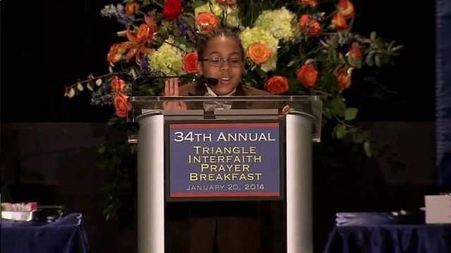 In two words, 5th-grader captures King's spirit