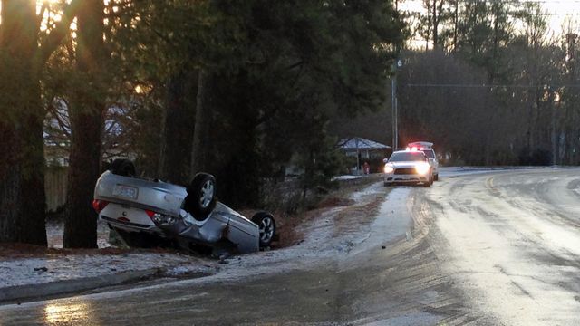 Icy spots create tough commute across Triangle