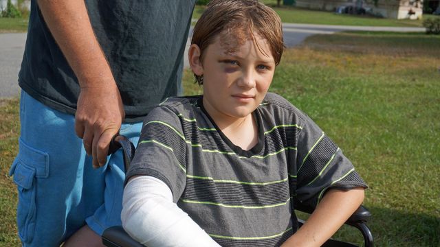 'I'm lucky to be alive,' says Apex boy hit by car at bus stop
