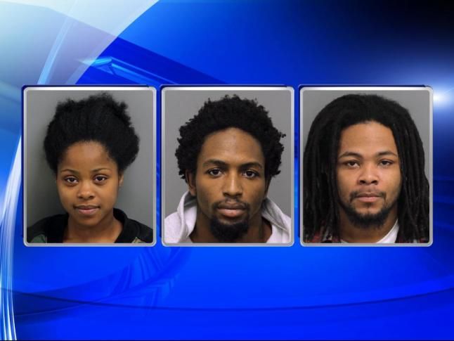 Three charged with robbing man at Raleigh hotel