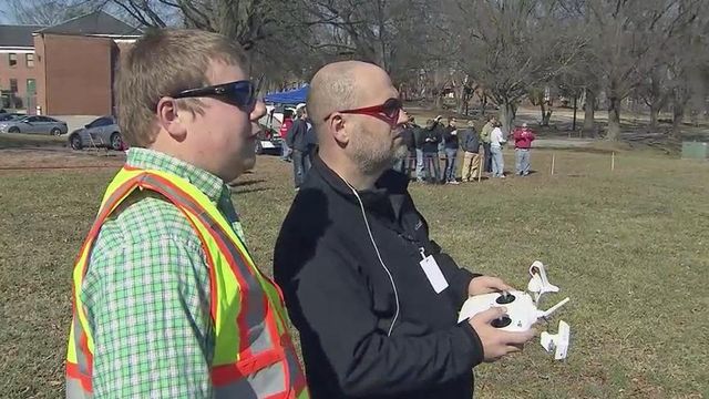 At Dix park, a drone demo